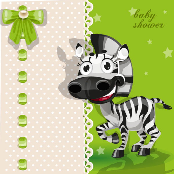 Cartoon animal card 01 - vector material