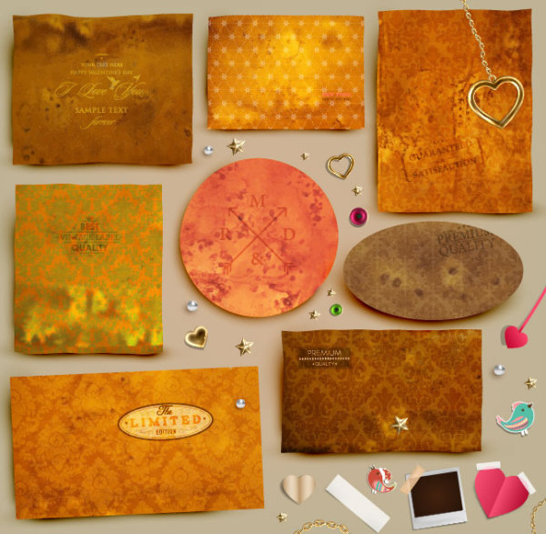 Classics label stickers 05 - vector material