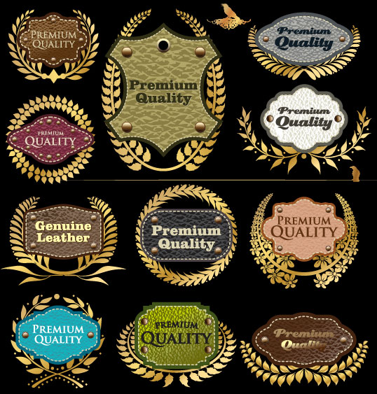 Classics label stickers 03 - vector material