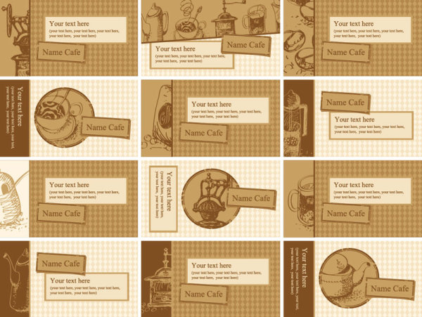 Classic stickers card 01 - vector material