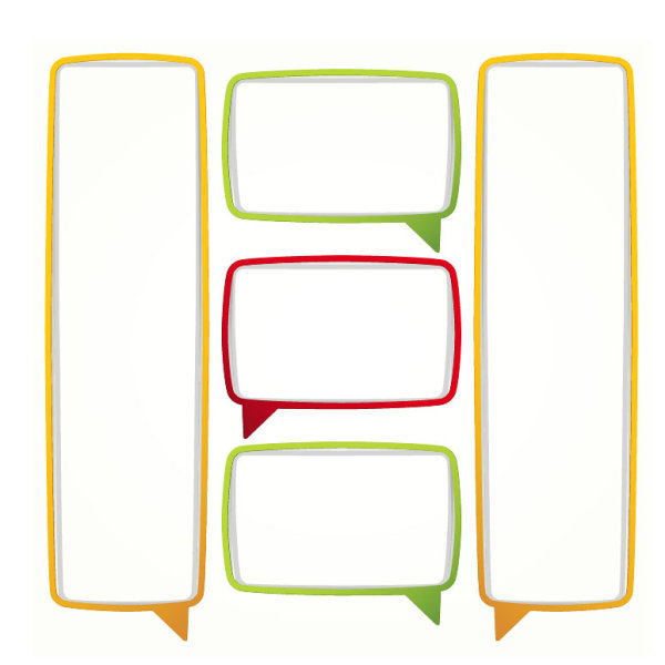 Color paper Dialog 04 - vector material