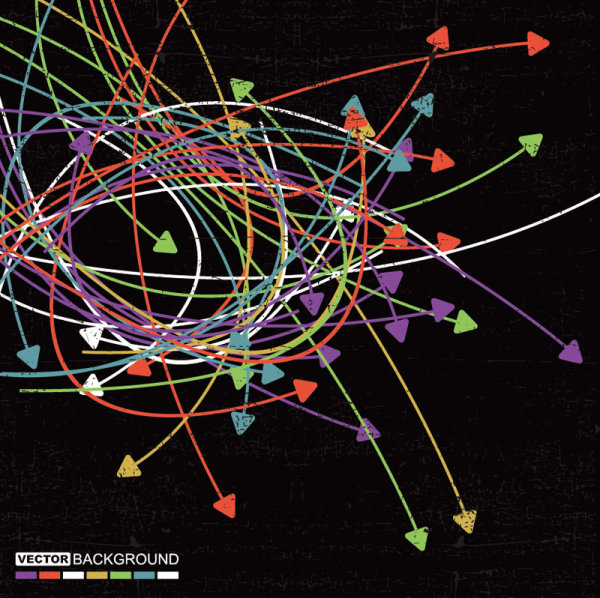 The trend of colored arrows 02 - vector material
