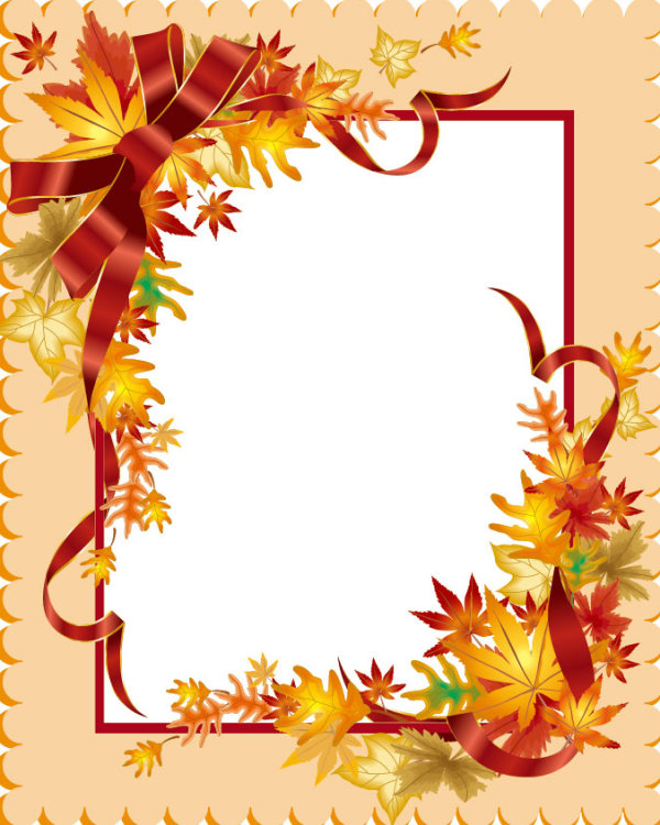 Fine leaf card 03 - vector material