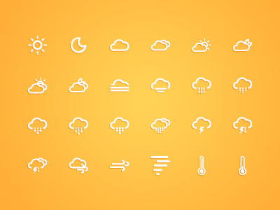 Small fresh weather icon vector material