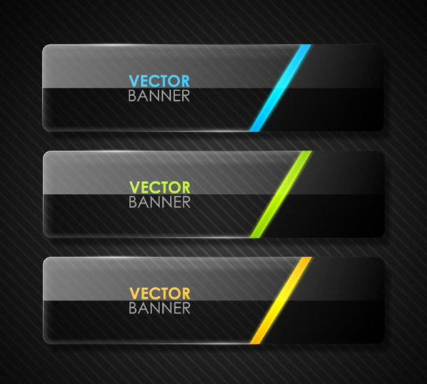 Black Cool banner 04 - vector material