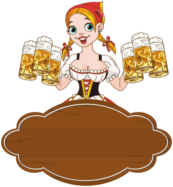 Pass the beer girls 01 - vector material