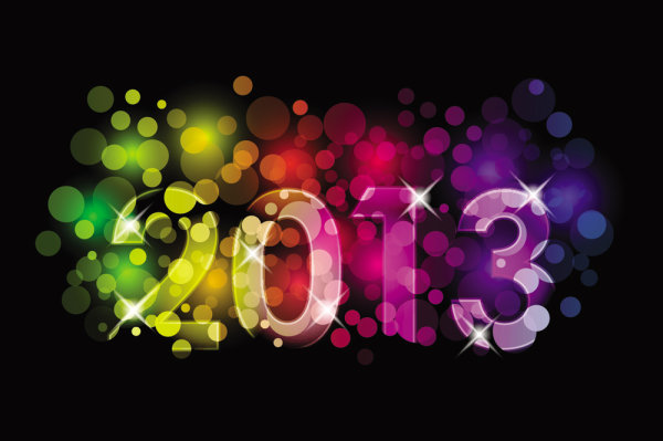 2013 WordArt background 01 - vector material