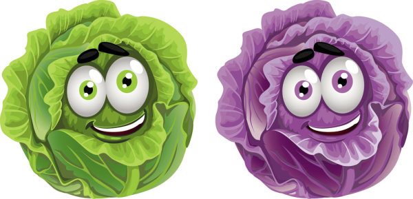 Vegetable cartoon image 03 - vector material