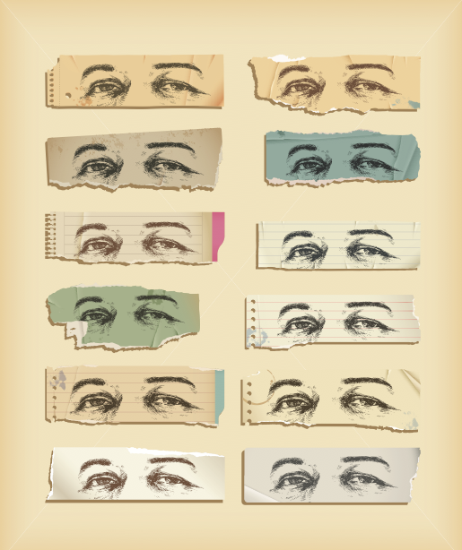 The man eye sketch nostalgia bottom Vector