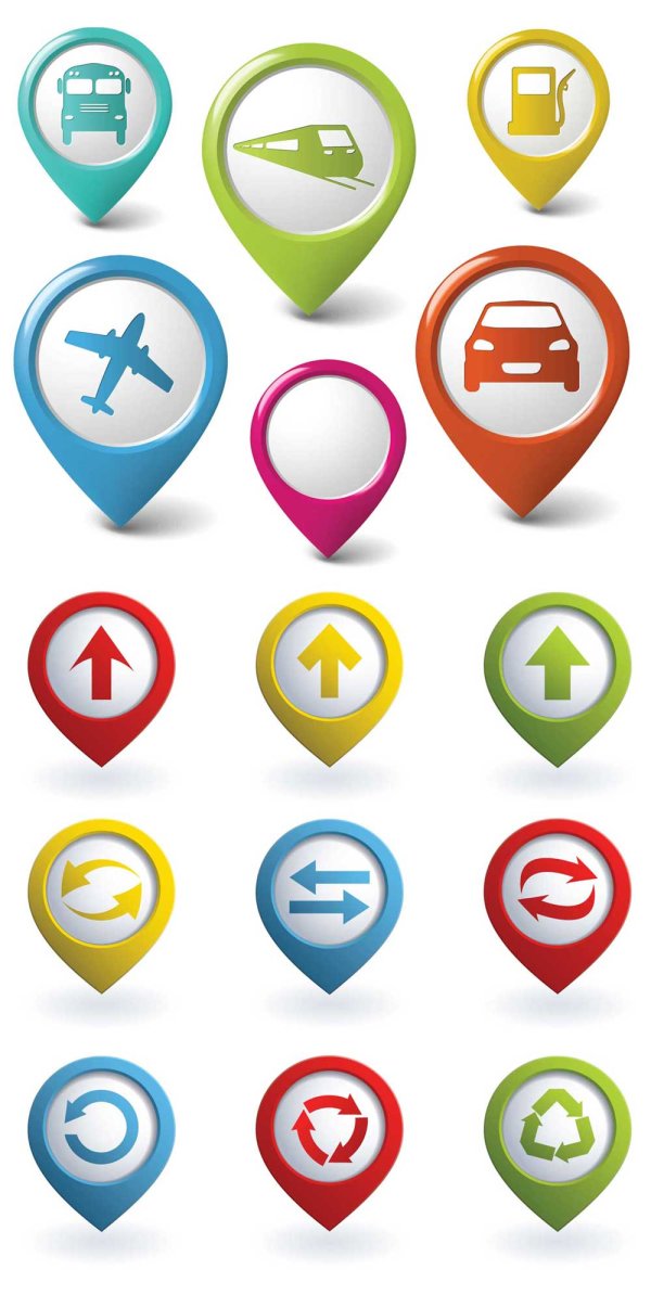 The delicate button icons - Vector