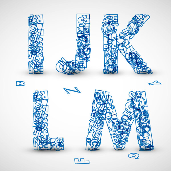 Creative alphabet design 04 - vector material