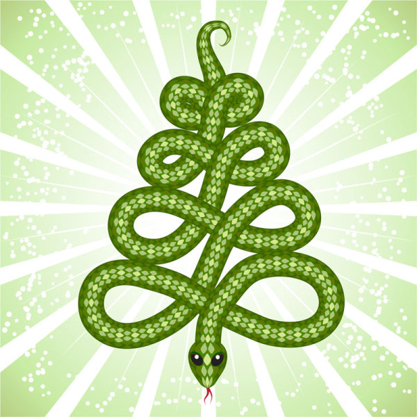 2013 Year of the Snake creative graphics 02 - vector material