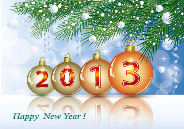 2013 beautiful Christmas background 01 - vector material