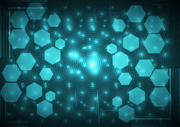 Bright glow background 03 - vector material