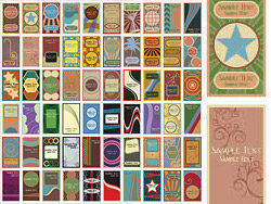 60款怀旧风格卡片背景矢量素材