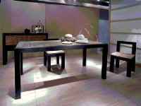 Logs minimalist dining table chair 3D model