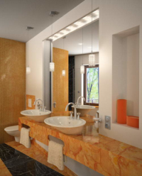 3D models of boutique fashion bathroom