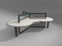 Modern office desk model
