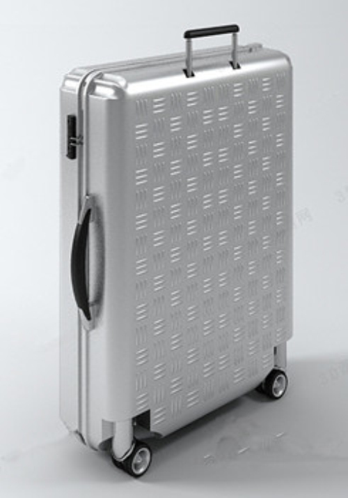 Silver suitcase 3d models
