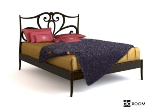 3d model of Chinese-style bed