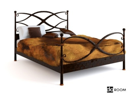 Retro iron bed 3d model