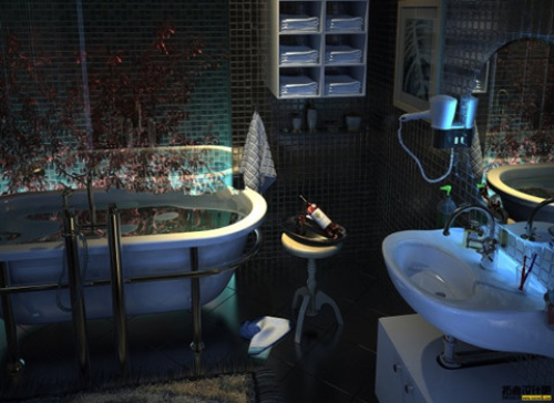 3d model of fantasy style bathroom