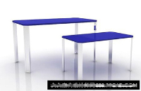 Simple and stylish blue dining table 3D model