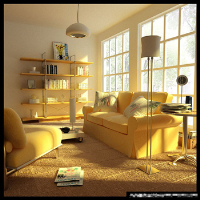 Romantic living room model