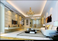 The golden Modern living room 3D model