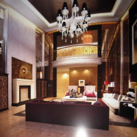 European bustling living room 3D model