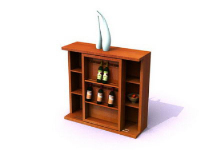 Solid wood garnish cabinet