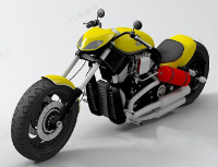 Yellow motorcycle model