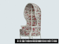 European pastoral style armchair 3D model