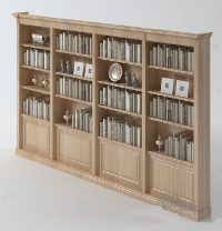 Solid wood bookcase model