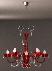Red Chandeliers