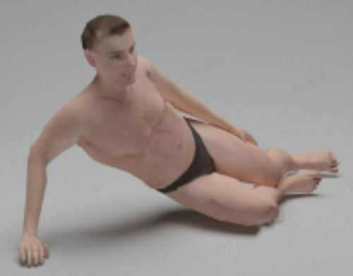 male nude model 3d models