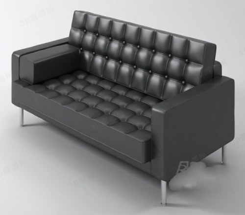 Fashion model black sofa