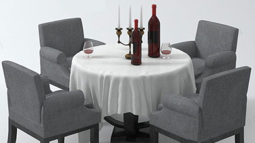 Roundtable side chair combined model