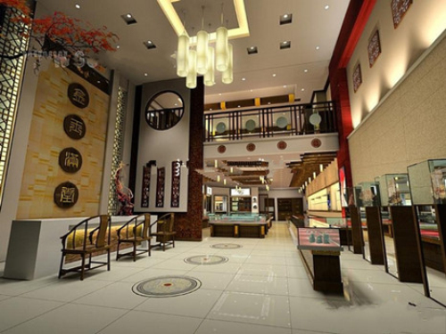 Luxury jewelry store model