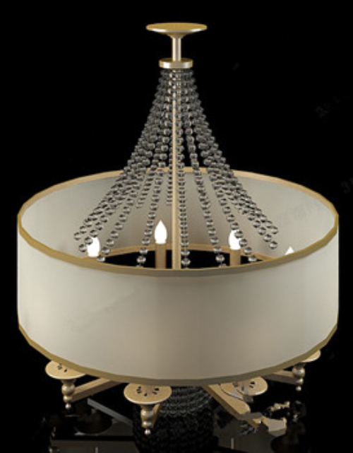 Romantic candle chandelier 3d model