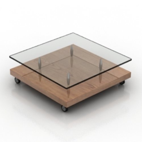 Floor transparent coffee table model