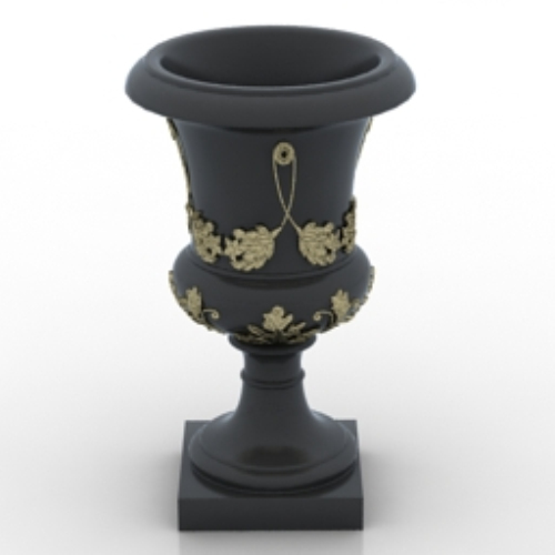 bedside cabinet vase decorations model