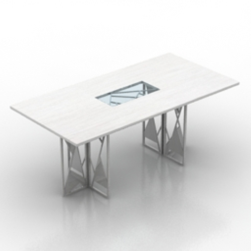 white creative desk model