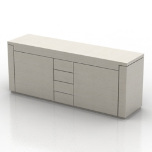 white fashion desk 3D models
