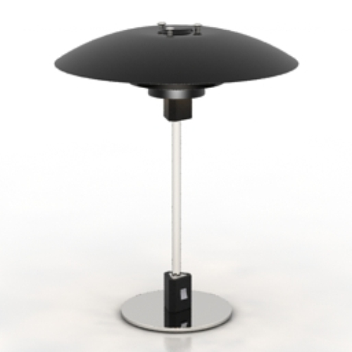black elegant table lamp model
