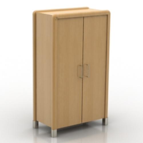 Simple wooden wardrobe 3D models
