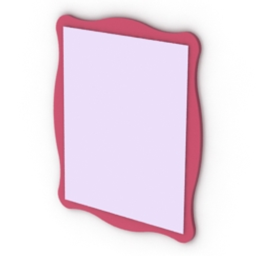 Pink lace mirror 3D model