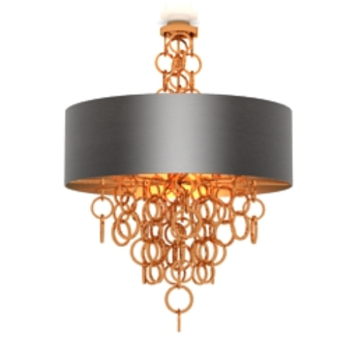 Metal circle pendant model