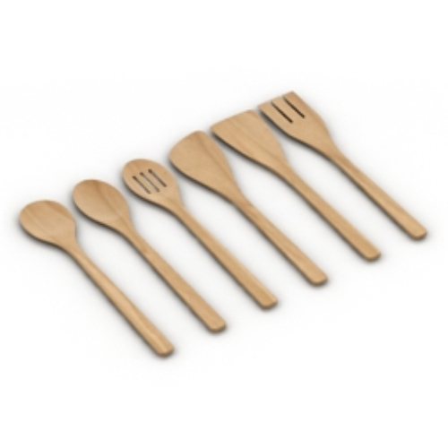 wooden model of food utensils