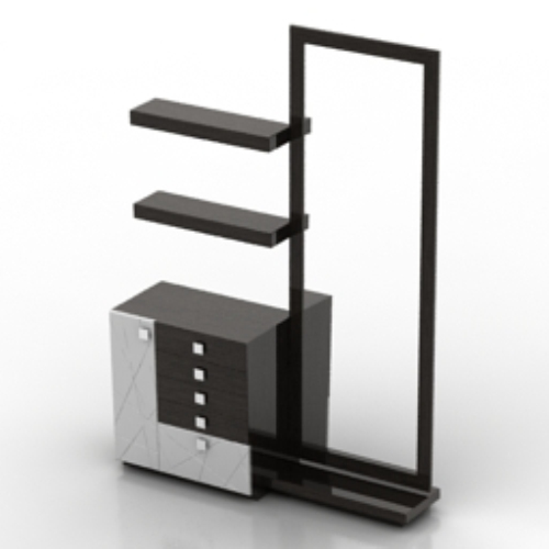 black bookcase model